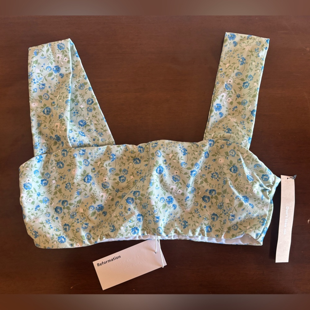 NWT Reformation Citron Square-neck Swim Top